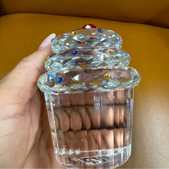 1980 Simon Design Crystal Cupcake Paperweight Vintage - Picture 7 of 13